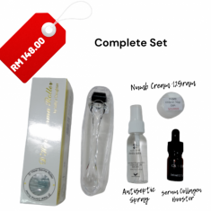 Complete Set Dheal Dermaroller with Serum Collagen Booster 