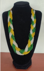 Braided Beads Necklace (Green) 