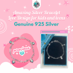 ​Amazing Silver Bracelet Love Design for kids and teens 