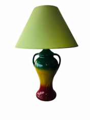 Porceline vase design table lamp with fabric shade/Lampu meja 