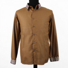Poingkaa Men's Wear Long Sleeve Batik (Brown) 