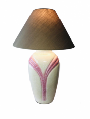 Porceline table lamp with fabric lamp shade/Lampu meja 